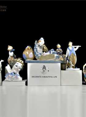 出口外单陶瓷小丑摆件大集合礼品