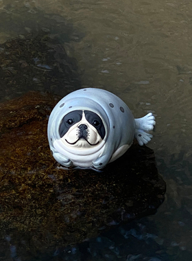 法国斗牛犬陶艺桌面卡通陶瓷可爱