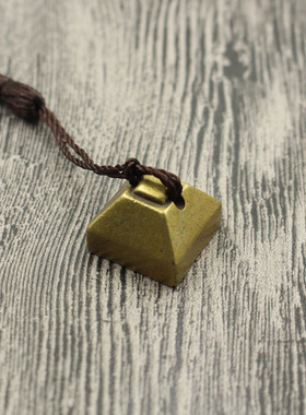 纯黄铜个性方形刻字印章复古做旧纪念茶宠文玩把件收藏古玩小铜器