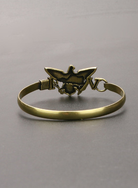 潮爱原创复古黄铜手镯男女金属