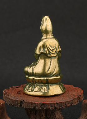 仿古做旧客厅送子观音黄铜国潮