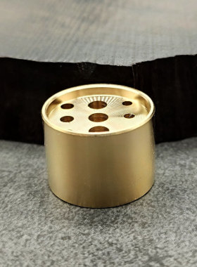 复古典藏国风艺术黄铜摆件古法手工匠作九孔香插香架香炉底座禅意