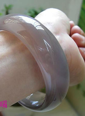 纯天然玛瑙通透加宽加厚玉髓手镯