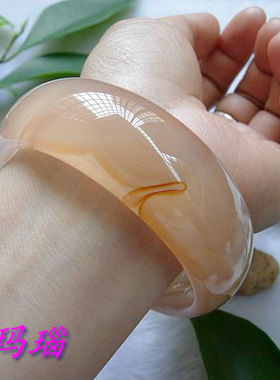 巴西原色饰品加厚玛瑙手镯送妈妈