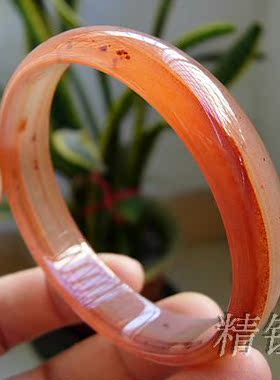 巴西玛瑙朱砂纹理通透手镯低价