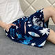 Summer men's middle and middle -aged artificial cotton shorts plus fertilizer, enhanced pants, beach pants, cotton and silk pajamas, home casual pants