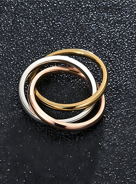 日韩气质三生三世三环戒指送她