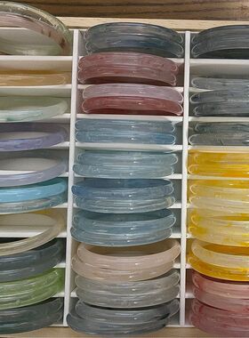 时尚美人镯同色手腕气泡新中式叮当款马克镯龙色手饰女士透明琉璃