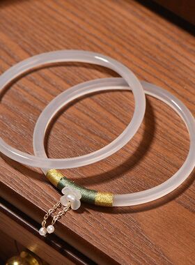 叮当细条手镯手链古风铃铛镯女
