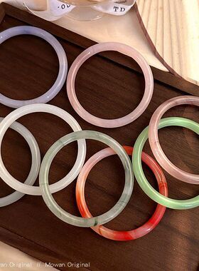 手镯女轻奢ins玻璃新中式礼物2025首饰古风百搭设计感简约8饰品