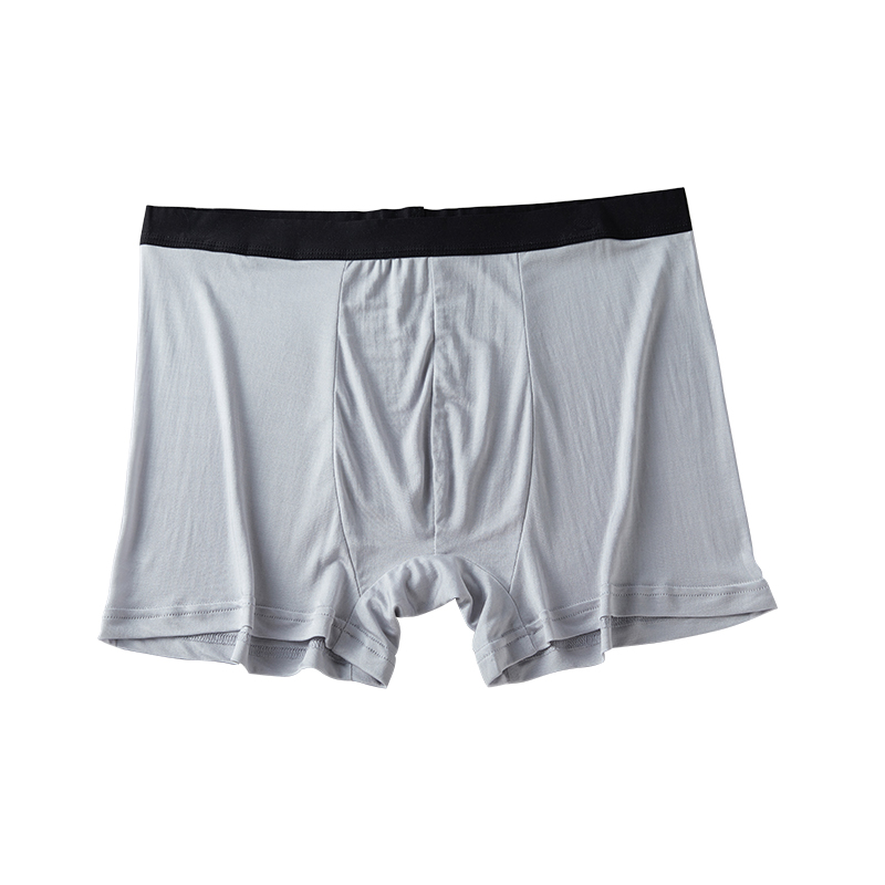 高品质100%真丝男平角 U凸囊袋双层面料透气不闷热桑蚕丝男内裤 - 图3