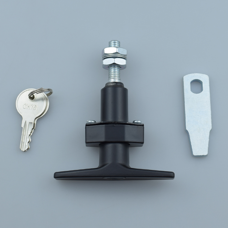 环保净化设备松紧T型把手锁MS309-2-3压缩式转动锁机箱柜门电控箱 - 图0