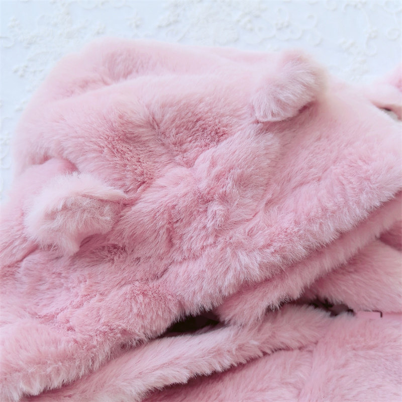 甜美可爱~出口女宝宝中小童三件包邮92-128欧dan毛毛保暖连帽马甲,淘宝优惠券,粉丝福利购,淘宝优惠卷