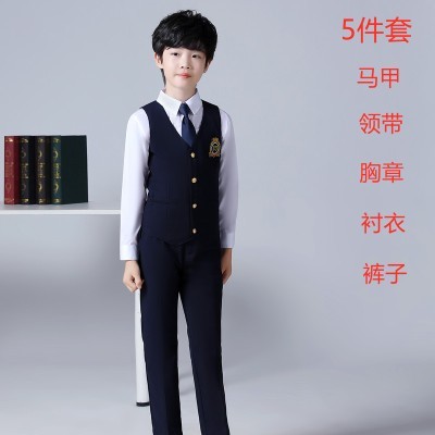 儿童朗诵合唱演出服男童礼服小学生合唱团表演服演讲比赛服装女童 - 图1