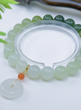 天然和田玉渐变手串10mm