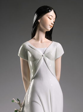 先锋新中式陶瓷少女手工艺品