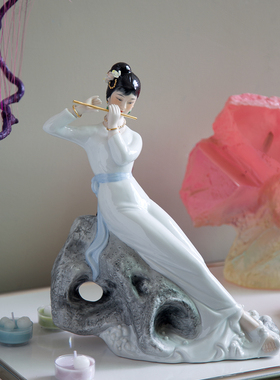 石上清箫·古典美女中国风装饰品