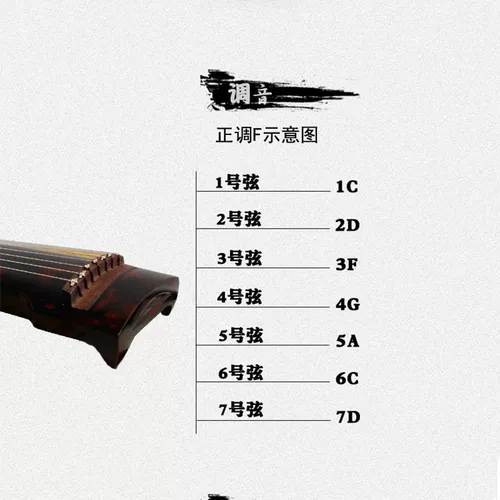 Guqin Mixer School Audio-Visual Tune-Type Sensitivity Display 1-7 Строка Специальные аксессуары выделенные аксессуары