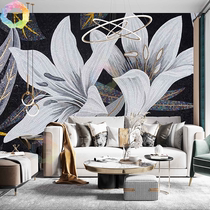 Brief Modern Glass Mosaic Living Room Genguan Corridor Individuality Custom Handmade Art Background Wall Cut Painting Tile