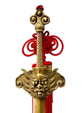 精工纯铜玄关办公室挂件七星剑