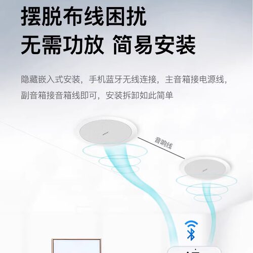 JBL吸顶音响嵌入式藏天花板吊顶音箱无线蓝牙airplay2小爱免布线 - 图1