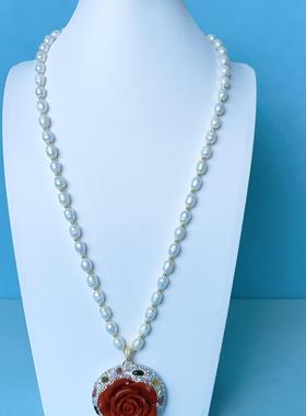 天然淡水珍珠项链毛衣链