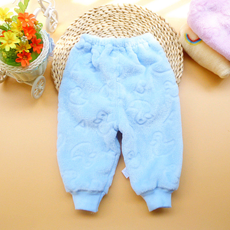 新生婴儿珊瑚绒保暖裤子男女宝宝法兰绒长裤秋冬初生儿加绒暖暖裤,淘宝优惠券,粉丝福利购,淘宝优惠卷