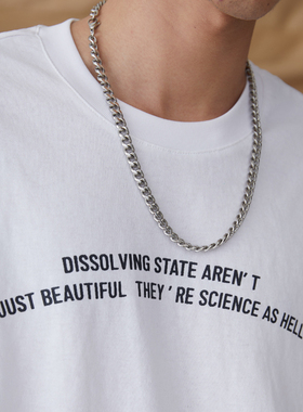 钛钢挂饰锁骨潮男个性潮牌古巴链