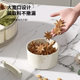 Portable six-part sealed spice box kitchen transparent dried fruit snack plate rotatable fruit nut storage box