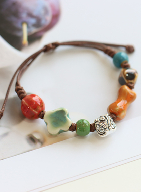 新中式文创景德镇陶瓷手链年兽