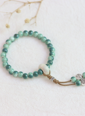 文艺国风新中式景德镇陶瓷手链