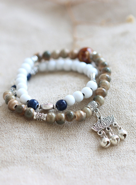 新中式国风景德镇陶瓷串珠手链