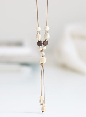 文艺学生简约新中式国风陶瓷项链