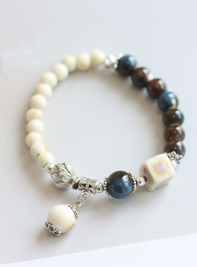 民族风景德镇陶瓷手串旅游随手礼