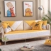 Cotton vải sofa đệm phong cách Bắc Âu bốn mùa phổ quát phim hoạt hình đơn giản chống trượt đệm bìa bìa bìa tùy chỉnh - Ghế đệm / đệm Sofa