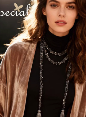 SPECIAL欧美轻奢叠戴多层毛衣链