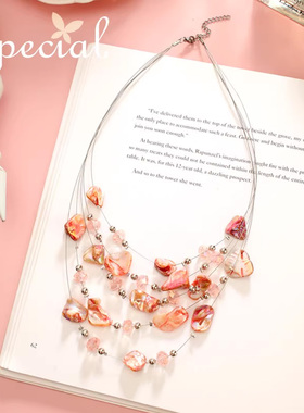 SPECIAL多层叠戴项链锁骨链配饰