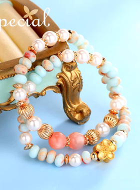 SPECIAL欧美森系叠戴弹力手链