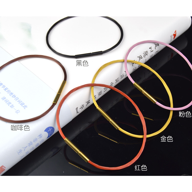 金丝钢丝绳手绳可穿珠金饰吊坠 硬金转运金半成品细手链金色手环 3d 金丝钢丝绳手绳可穿珠金饰吊坠 硬金转运金半成品细手链金色手环 3d