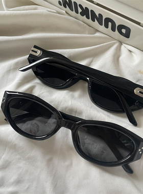 铆钉个性白鹿同款墨镜女显脸小高级感复古猫眼防紫外线太阳镜防晒