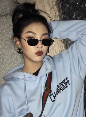 个性抖音网红女小框潮男嘻哈方形