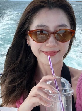 韩版时尚新款猫眼太阳镜女潮网红个性街拍遮阳墨镜防紫外线显脸小