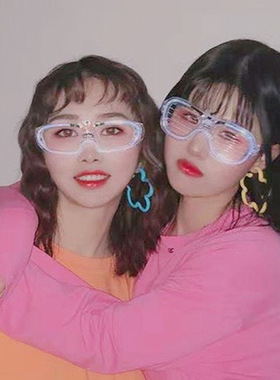 科幻风酒吧夜店炫酷发光眼镜神器