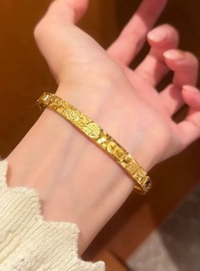 金店同款爆闪三面碎碎冰手镯