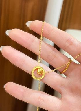 时来运转猫眼黄金气质项链