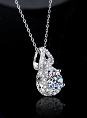 S925纯银莫桑石葫芦项链