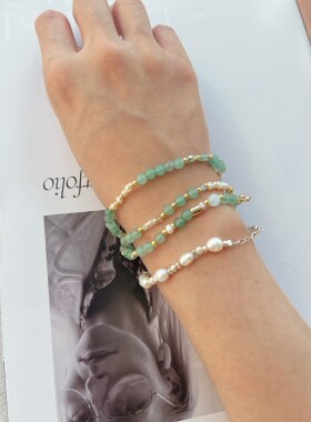 JaR淡水天然珍珠玛瑙设计感手链