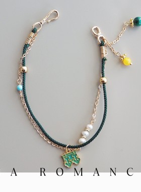 女镀金绿松石古风手作手链中国风