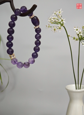 天然原矿紫云母手链ins小众设计