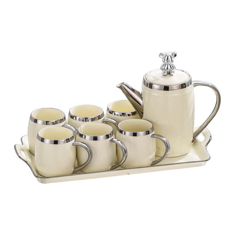 雨象陶瓷轻奢水杯茶杯茶具套装家用客厅北欧水壶杯具家庭待客杯子